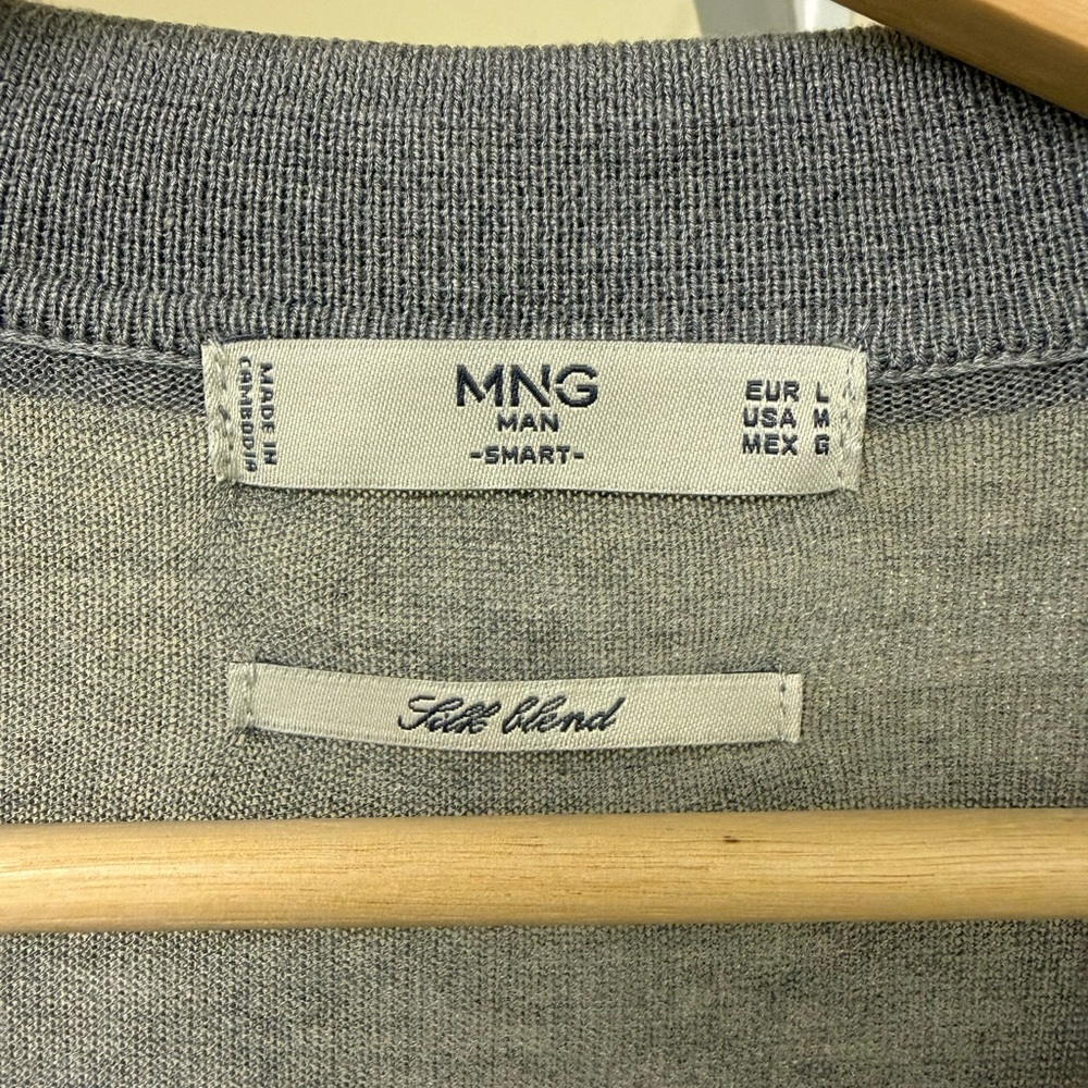Mango Men's Classic Gray Polo Shirt - Picture 2 of 3